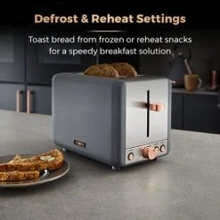 Tower Cavaletto Toaster 2 Slice Grey -Kitchen appliances T20036RGG Tower Cavaletto Toaster 2 Slice Grey 3