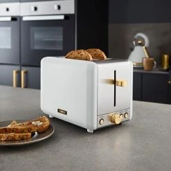 Tower Cavaletto Toaster 2 Slice Optic White -Kitchen appliances T20036WHT Tower Cavaletto Toaster 2 Slice Optic White 4