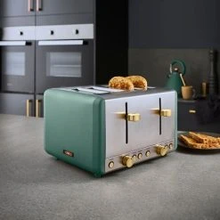Tower Cavaletto Toaster 4 Slice Jade -Kitchen appliances T20051JDE Tower Cavaletto Toaster 4 Slice Jade 4