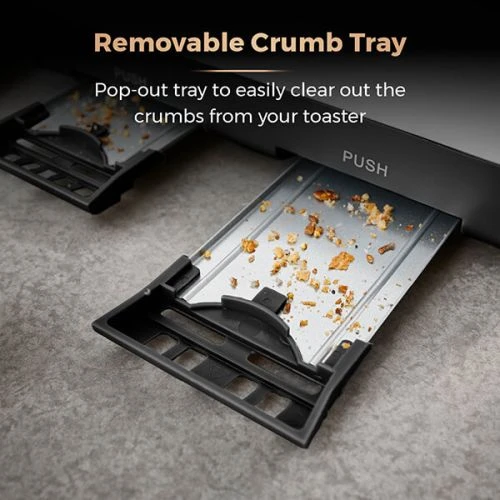 Tower Cavaletto Toaster 4 Slice Black 6 Tower Cavaletto Toaster 4 Slice Black - Image 6