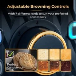 Tower Empire Toaster 2 Slice Midnight Blue -Kitchen appliances T20054MNB Tower Empire Toaster 2 Slice Midnight Blue 2