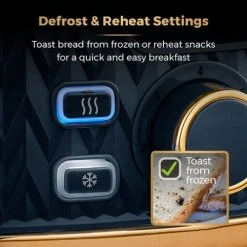 Tower Empire Toaster 2 Slice Midnight Blue -Kitchen appliances T20054MNB Tower Empire Toaster 2 Slice Midnight Blue 3