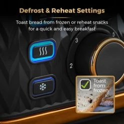 Tower Empire Toaster 4 Slice Black -Kitchen appliances T20061BLK Tower Empire Toaster 4 Slice Black 3