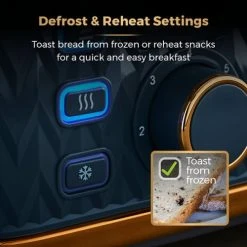 Tower Empire Toaster 4 Slice Midnight Blue -Kitchen appliances T20061MNB Tower Empire Toaster 4 Slice Midnight Blue 4