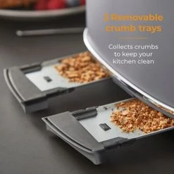 Tower Renaissance 4 Slice Toaster Grey -Kitchen appliances T20065GRY Tower Renaissance 4 Slice Toaster Grey 4