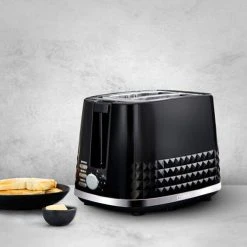 Tower Solitaire 2 Slice Toaster Black -Kitchen appliances T20082BLK Tower Solitare 2 Slice Toaster Black 5