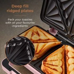 Tower Cavaletto Sandwich Maker Pink 8 Tower Cavaletto Sandwich Maker Pink -Kitchen appliances T27036PNK Tower Cavaletto Sandwich Maker Pink 2