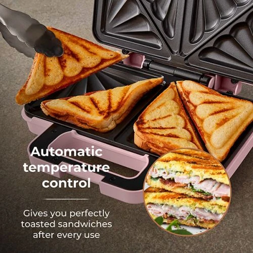 Tower Cavaletto Sandwich Maker Pink 4 Tower Cavaletto Sandwich Maker Pink - Image 4
