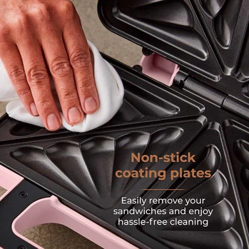 Tower Cavaletto Sandwich Maker Pink 5 Tower Cavaletto Sandwich Maker Pink - Image 5