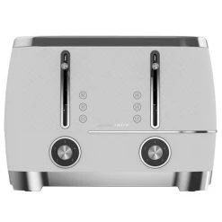 Beko Off White & Chrome Cosmopolis 4 Slice Toaster -Kitchen appliances TAM8402CR Beko White Chrome Cosmopolis 4 Slice Toaster 2