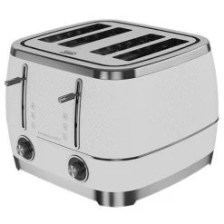 Beko Off White & Chrome Cosmopolis 4 Slice Toaster