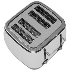 Beko Off White & Chrome Cosmopolis 4 Slice Toaster -Kitchen appliances TAM8402CR Beko White Chrome Cosmopolis 4 Slice Toaster 3