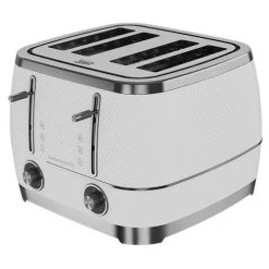 Beko Off White & Chrome Cosmopolis Dome Kettle & 4 Slice Toaster Set -Kitchen appliances TAM8402CRWKM8307CR Beko White Cosmopolis Dome Kettle 4 Slice Toaster Set 4