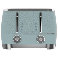 Beko Duck Egg Blue & Chrome Cosmopolis 4 Slice Toaster -Kitchen appliances TAM8402T Beko Duck Egg Blule Chrome Cosmopolis 4 Slice Toaster 2