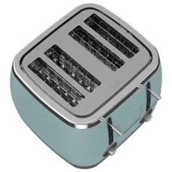 Beko Duck Egg Blue & Chrome Cosmopolis 4 Slice Toaster -Kitchen appliances TAM8402T Beko Duck Egg Blule Chrome Cosmopolis 4 Slice Toaster 3