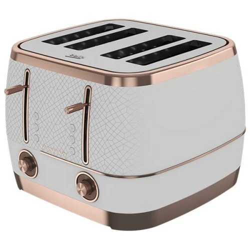 Beko Off White & Rose Gold Cosmopolis Dome Kettle & 4 Slice Toaster Set 5 Beko Off White & Rose Gold Cosmopolis Dome Kettle & 4 Slice Toaster Set - Image 5