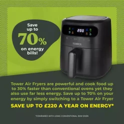 Vortx 3L Air Fryer With Colour Digital Display -Kitchen appliances fit 115