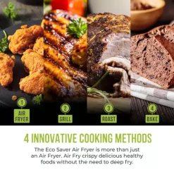 6 Litre Vortx Space Saver Digital Air Fryer -Kitchen appliances fit 183