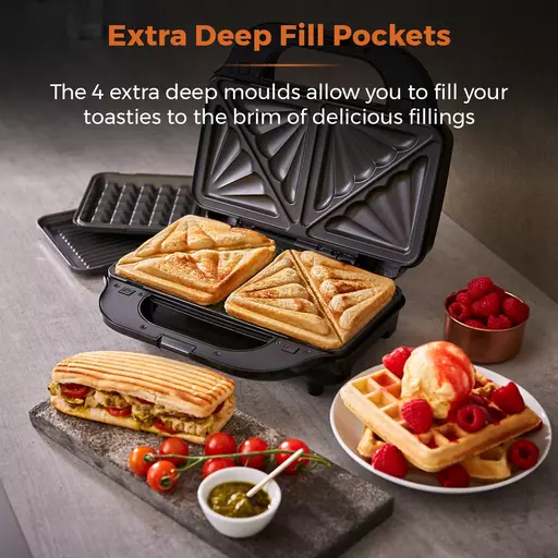 3 In 1 Deep Filled Sandwich Maker 900W 6 3 In 1 Deep Filled Sandwich Maker 900W - Image 6