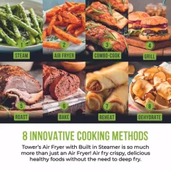 Vortx Platinum 13L Air Fryer Oven With Steam Cooking Functions -Kitchen appliances fit 2