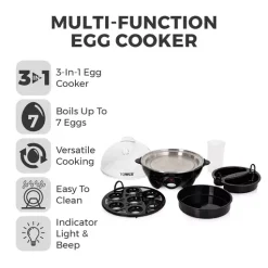 360W Egg Cooker Black -Kitchen appliances fit 213