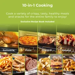 Xpress Pro Combo 2000W 11 Litre 10-in-1 Digital Air Fryer Oven With Rotisserie 17 Xpress Pro Combo 2000W 11 Litre 10-in-1 Digital Air Fryer Oven With Rotisserie -Kitchen appliances fit 225