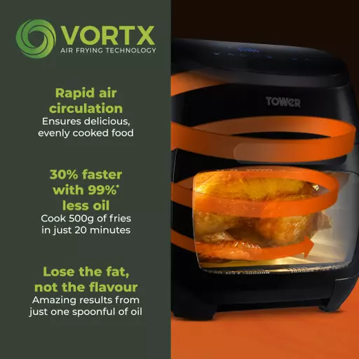 Xpress Pro Combo 2000W 11 Litre 10-in-1 Digital Air Fryer Oven With Rotisserie 4 Xpress Pro Combo 2000W 11 Litre 10-in-1 Digital Air Fryer Oven With Rotisserie - Image 4