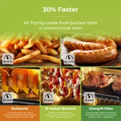 Xpress Pro Combo 2000W 11 Litre 10-in-1 Digital Air Fryer Oven With Rotisserie 22 Xpress Pro Combo 2000W 11 Litre 10-in-1 Digital Air Fryer Oven With Rotisserie -Kitchen appliances fit 230