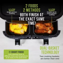 Vortx 9L Dual Basket Air Fryer 14 Vortx 9L Dual Basket Air Fryer -Kitchen appliances fit 241