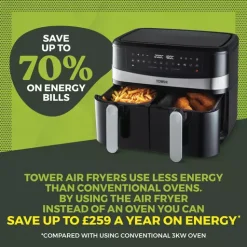 Vortx 9L Dual Basket Air Fryer 18 Vortx 9L Dual Basket Air Fryer -Kitchen appliances fit 245