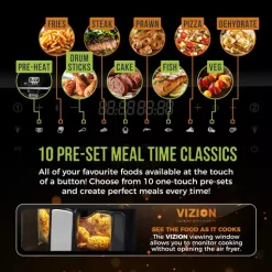 Vortx Vizion 9L Dual Basket Digital Air Fryer -Kitchen appliances fit 261