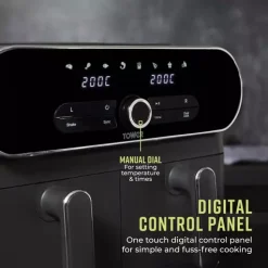 Vortx Elite 10.4L Duo Basket Digital Air Fryer -Kitchen appliances fit 311