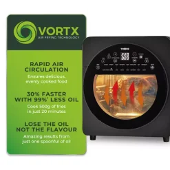 Vortx XL 14.5L 5-in-1 Digital Air Fryer Oven With Rotisserie -Kitchen appliances fit 323