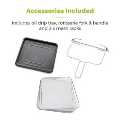 Vortx XL 14.5L 5-in-1 Digital Air Fryer Oven With Rotisserie -Kitchen appliances fit 330