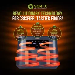 Vortx 8.5L Dual Basket Air Fryer -Kitchen appliances fit 383