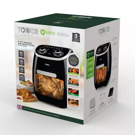 Xpress 2000W 11 Litre 5-in-1 Manual Air Fryer Oven With Rotisserie 8 Xpress 2000W 11 Litre 5-in-1 Manual Air Fryer Oven With Rotisserie - Image 8