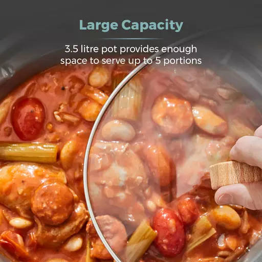 Tower Scandi 3.5 Litre Stainless Steel Slow Cooker 4 Tower Scandi 3.5 Litre Stainless Steel Slow Cooker - Image 4