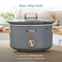 Tower Scandi 3.5 Litre Stainless Steel Slow Cooker 21 Tower Scandi 3.5 Litre Stainless Steel Slow Cooker -Kitchen appliances fit 467