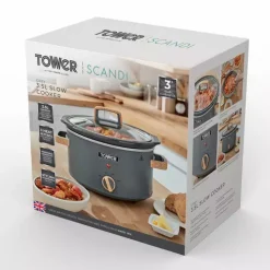 Tower Scandi 3.5 Litre Stainless Steel Slow Cooker 24 Tower Scandi 3.5 Litre Stainless Steel Slow Cooker -Kitchen appliances fit 470