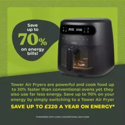 Vortx Vizion 6 Litre Air Fryer With Colour Digital Display 18 Vortx Vizion 6 Litre Air Fryer With Colour Digital Display -Kitchen appliances fit 479