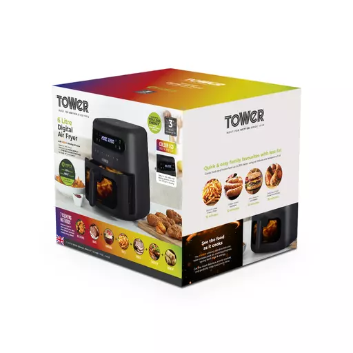 Vortx Vizion 6 Litre Air Fryer With Colour Digital Display 10 Vortx Vizion 6 Litre Air Fryer With Colour Digital Display - Image 10