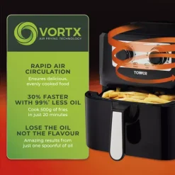 Vortx 5 Litre Manual Air Fryer -Kitchen appliances fit 508