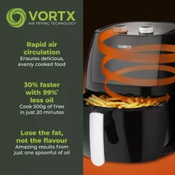 Vortx Vizion 7 Litre Manual Air Fryer -Kitchen appliances fit 530