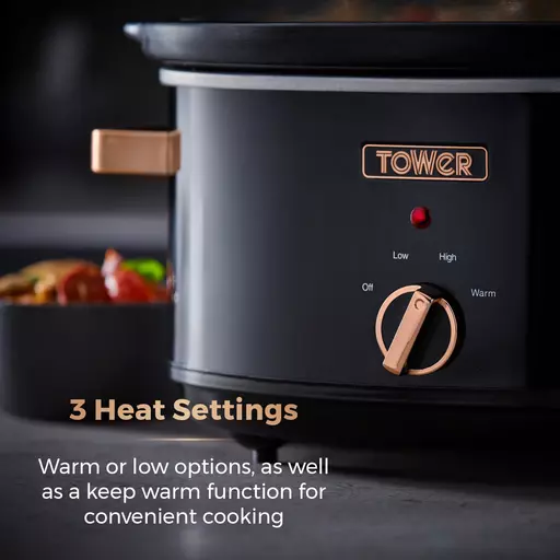 Rose Gold 6.5 Litre Slow Cooker Black And Rose Gold 6 Rose Gold 6.5 Litre Slow Cooker Black And Rose Gold - Image 6