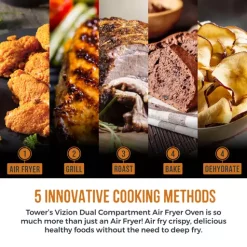 Vortx Vizion 11L Digital Dual Air Fryer Oven -Kitchen appliances fit 556