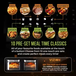 Vortx Vizion 11L Digital Dual Air Fryer Oven -Kitchen appliances fit 558