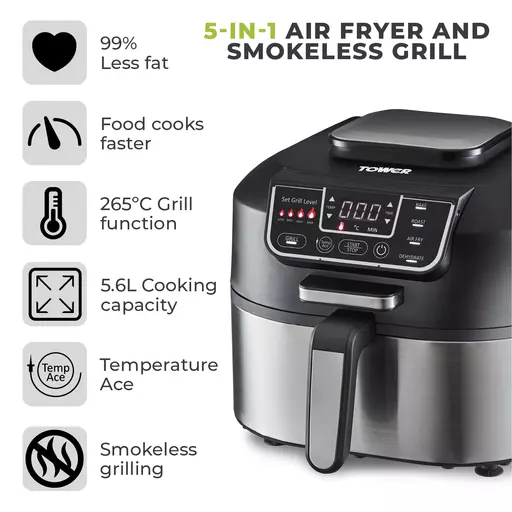 5 In 1 Smokeless Grill 5.6 Litre 2 5 In 1 Smokeless Grill 5.6 Litre - Image 2