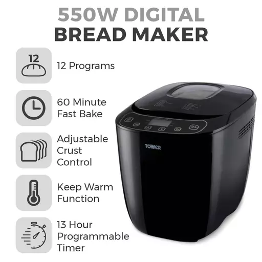 550W 2lb Gluten Free Digital Breadmaker 2 550W 2lb Gluten Free Digital Breadmaker - Image 2