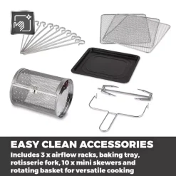 12 Litre Manual Air Fryer Oven -Kitchen appliances fit 693