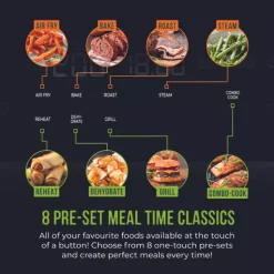 Vortx Platinum 13L Air Fryer Oven With Steam Cooking Functions -Kitchen appliances fit 7